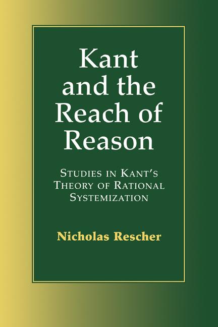 Cover: 9780521667913 | Kant and the Reach of Reason | Nicholas Rescher | Taschenbuch | 2010