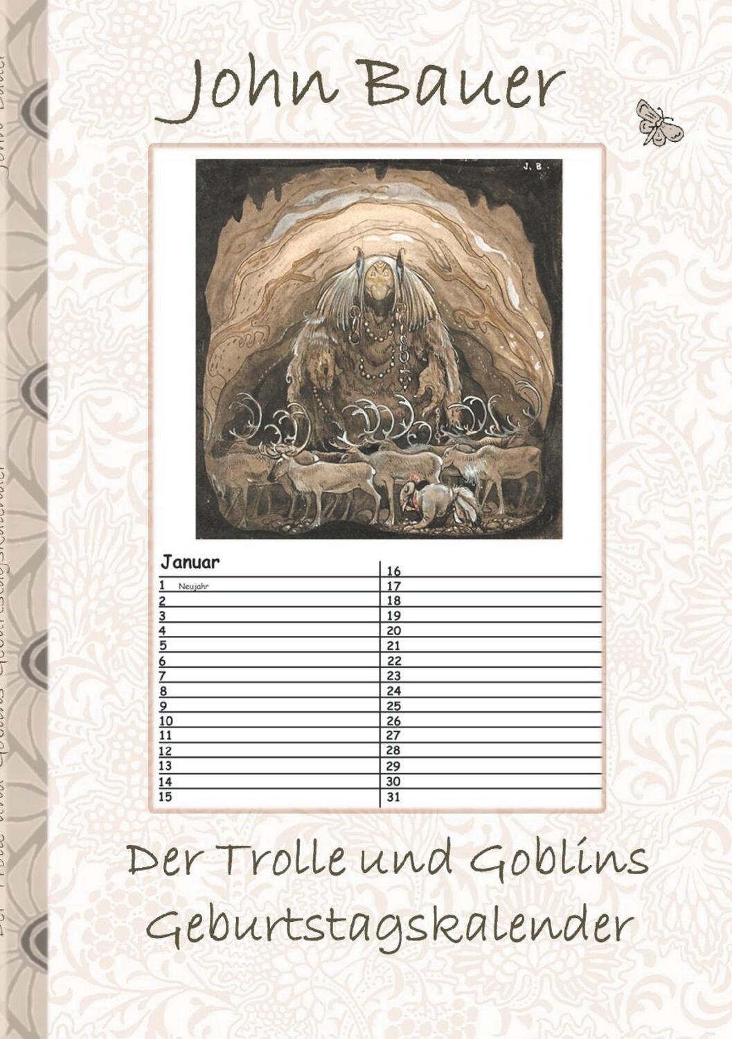 Cover: 9783752811056 | Der Trolle und Goblins Geburtstagskalender | John Bauer (u. a.) | Buch