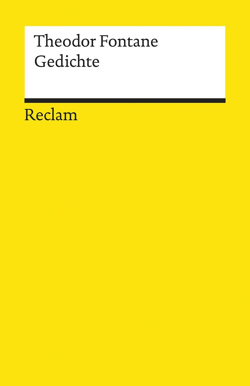 Cover: 9783150069561 | Gedichte | Theodor Fontane | Taschenbuch | Reclam Universal-Bibliothek