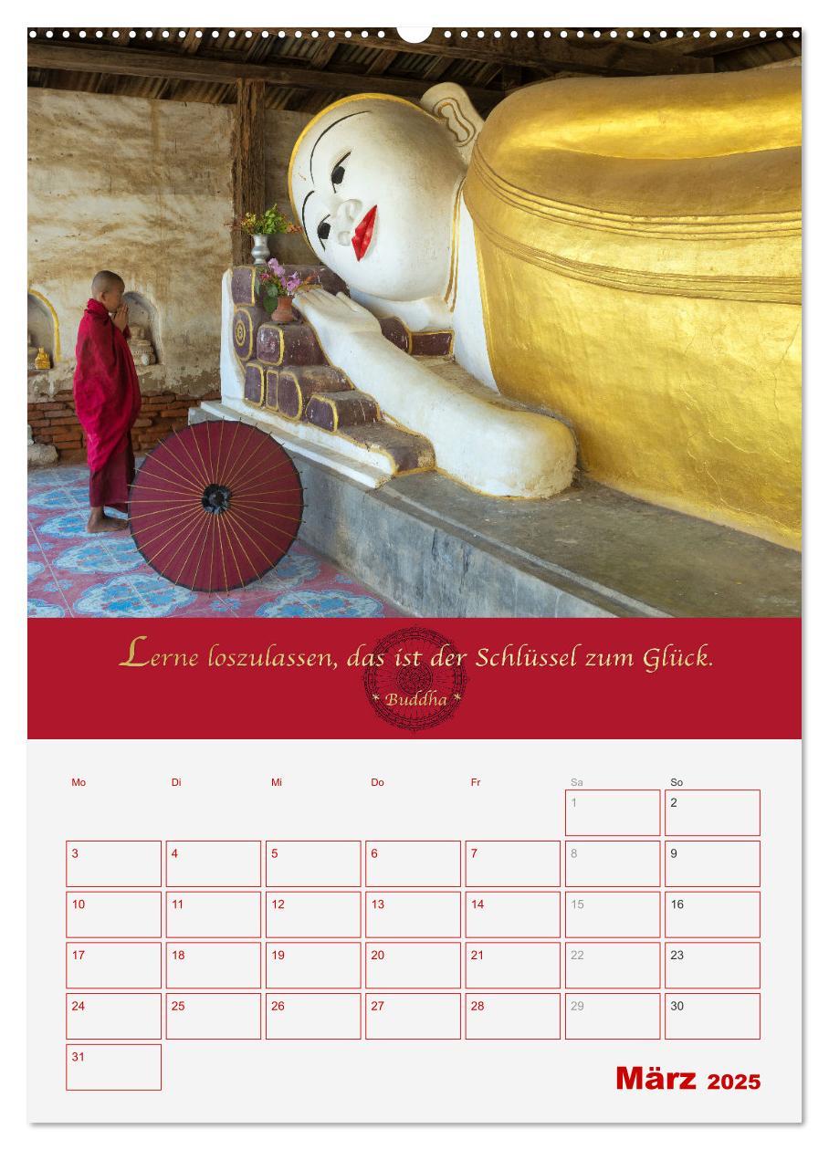 Bild: 9783435926480 | Buddhistische Weisheiten - DER ROTE SCHIRM (Wandkalender 2025 DIN...