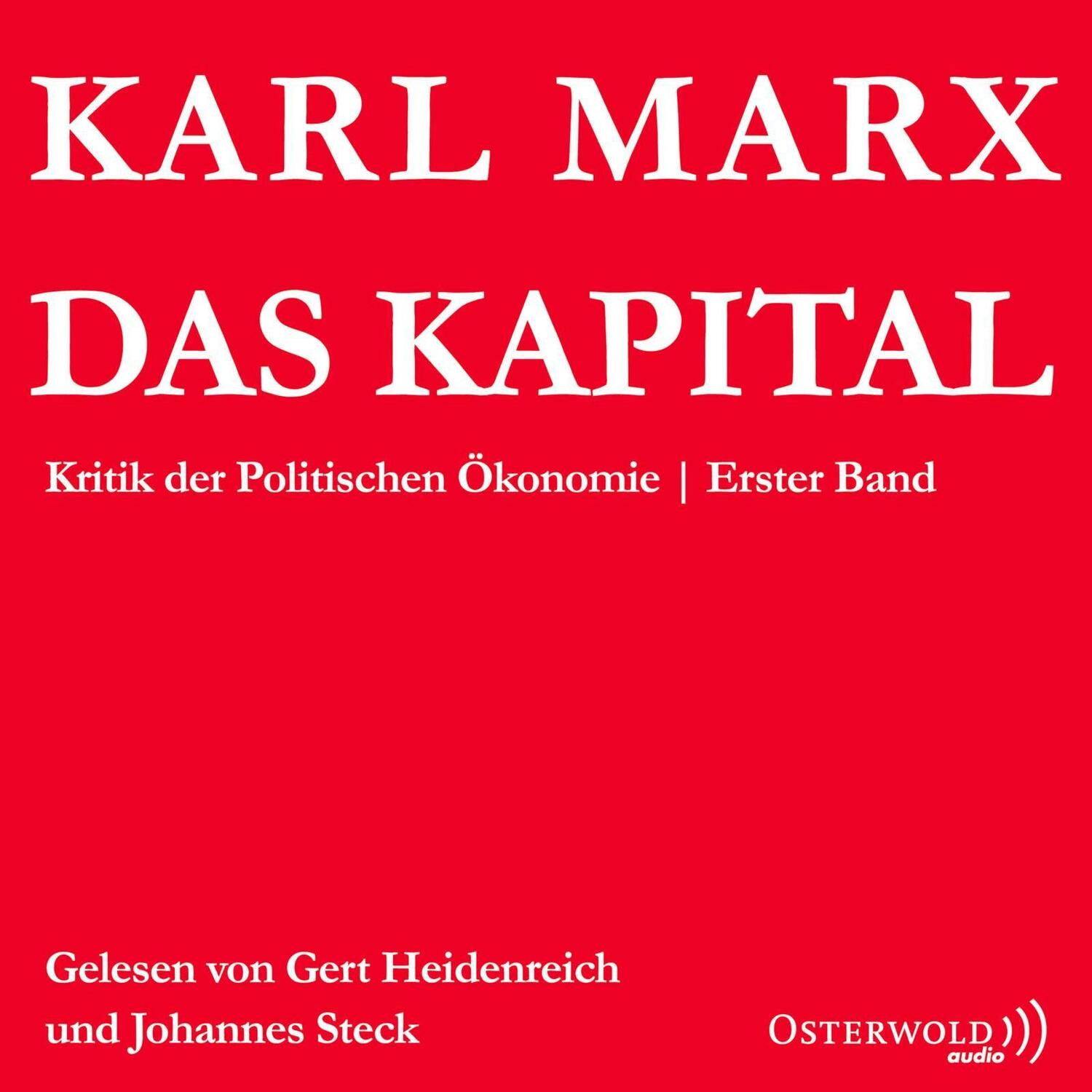 Cover: 9783869523927 | Das Kapital | Kritik der Politischen Ökonomie: 6 CDs | Karl Marx | CD