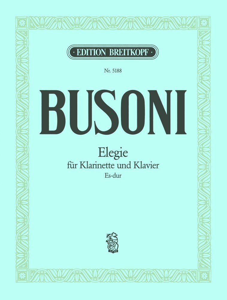 Cover: 9790004163603 | Elegie Es | Ferruccio Busoni | Buch | Breitkopf &amp; Härtel