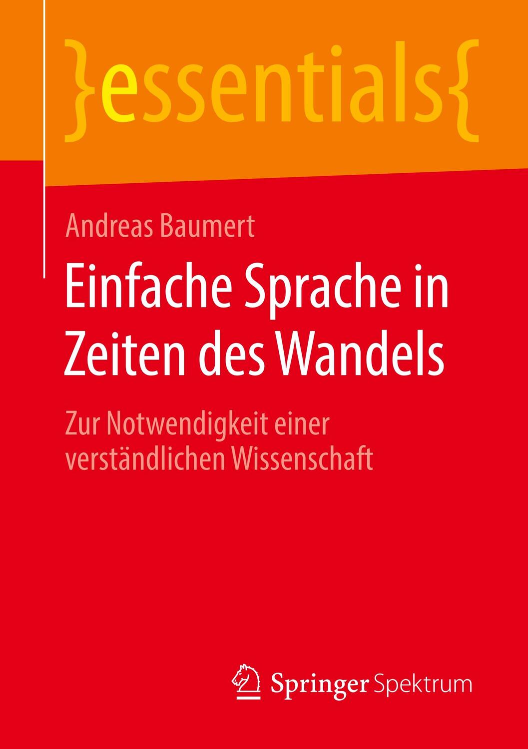 Cover: 9783658277390 | Einfache Sprache in Zeiten des Wandels | Andreas Baumert | Taschenbuch