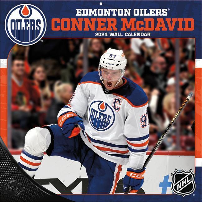 Cover: 9798350601954 | Edmonton Oilers Connor McDavid 2024 12x12 Player Wall Calendar | 2024