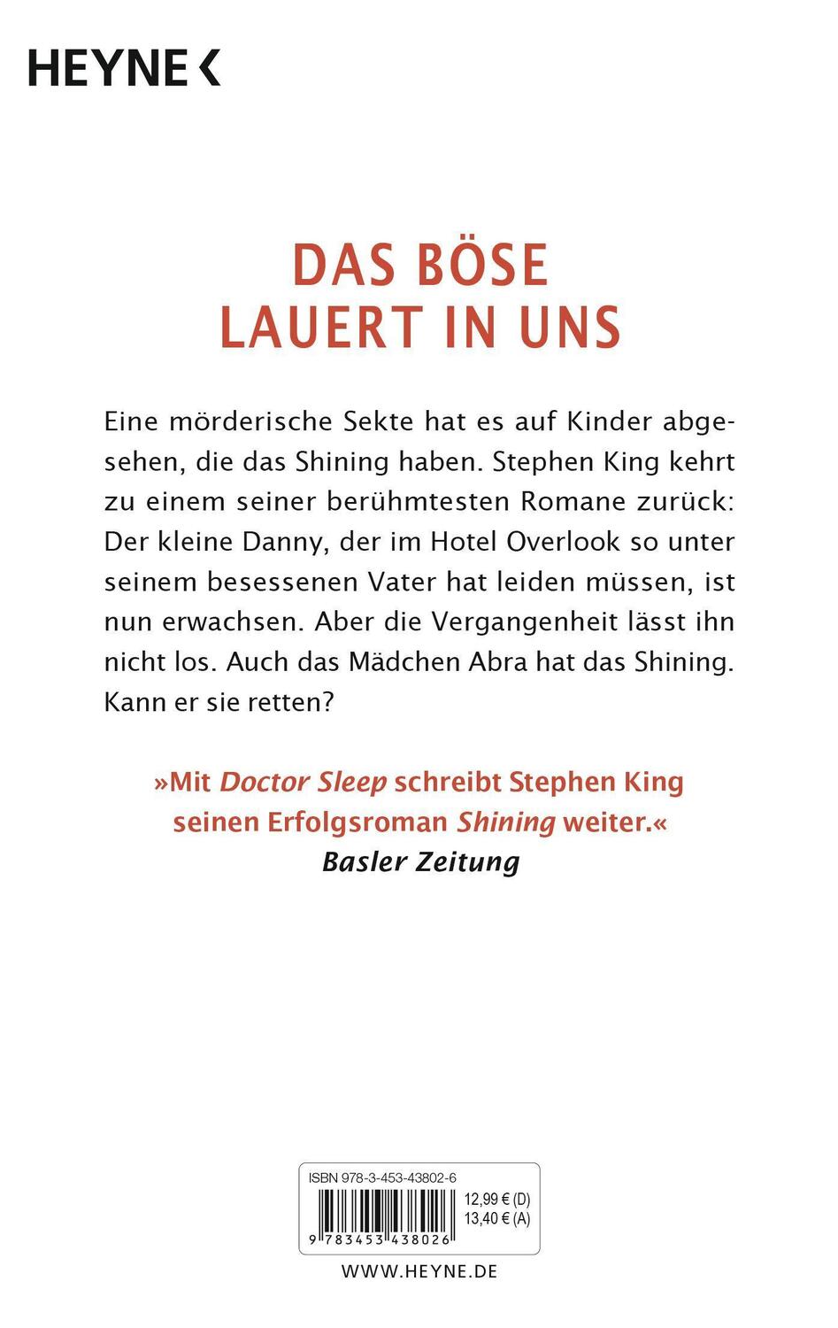 Bild: 9783453438026 | Doctor Sleep | Stephen King | Taschenbuch | Deutsch | 2015 | Heyne