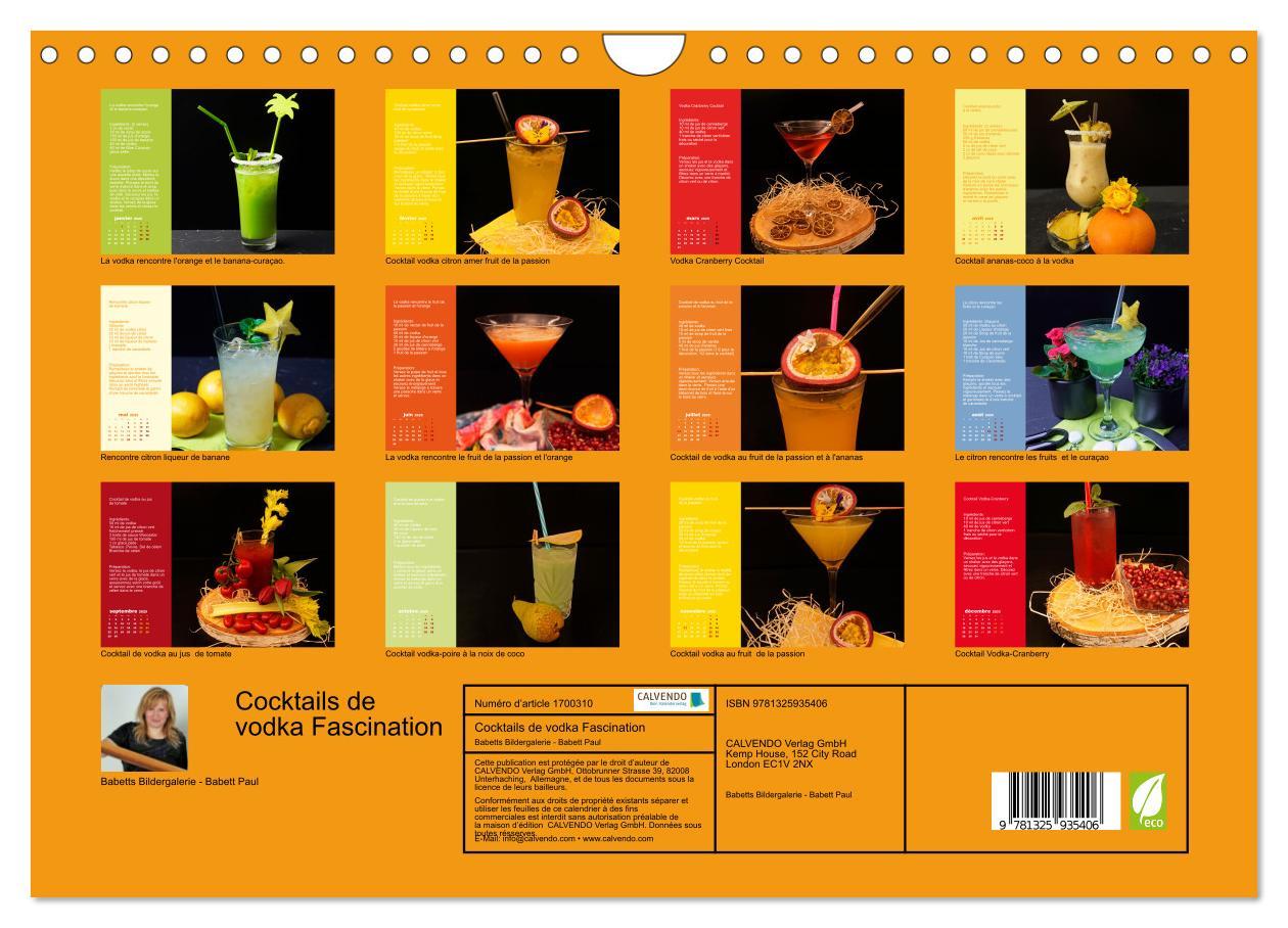 Bild: 9781325935406 | Cocktails de vodka Fascination (Calendrier mural 2025 DIN A4...