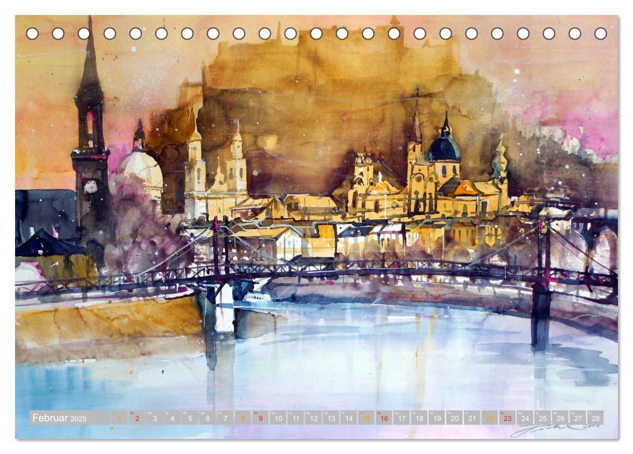 Bild: 9783435666676 | Aquarelle aus der Mozartstadt Salzburg (Tischkalender 2025 DIN A5...