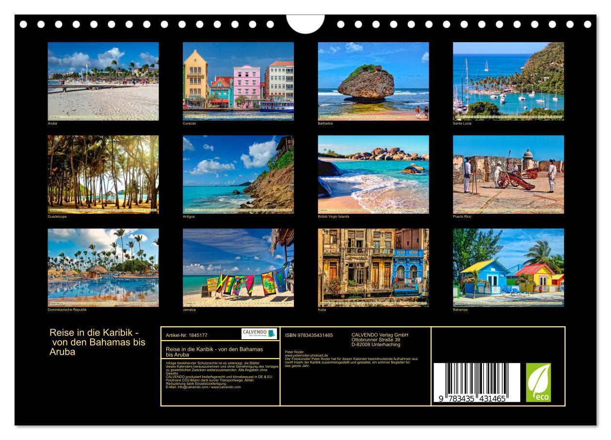 Bild: 9783435431465 | Reise in die Karibik - von den Bahamas bis Aruba (Wandkalender 2025...