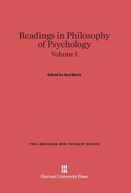 Cover: 9780674594593 | Readings in Philosophy of Psychology, Volume I | Ned Block | Buch