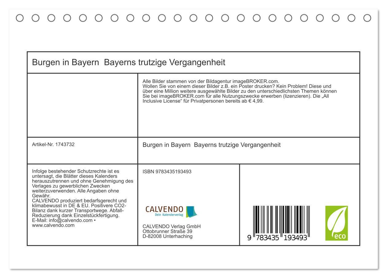 Bild: 9783435193493 | Burgen in Bayern Bayerns trutzige Vergangenheit (Tischkalender 2025...