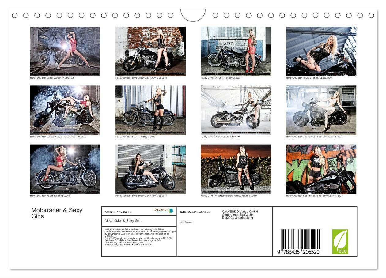 Bild: 9783435206520 | Motorräder &amp; Sexy Girls (Wandkalender 2025 DIN A4 quer), CALVENDO...