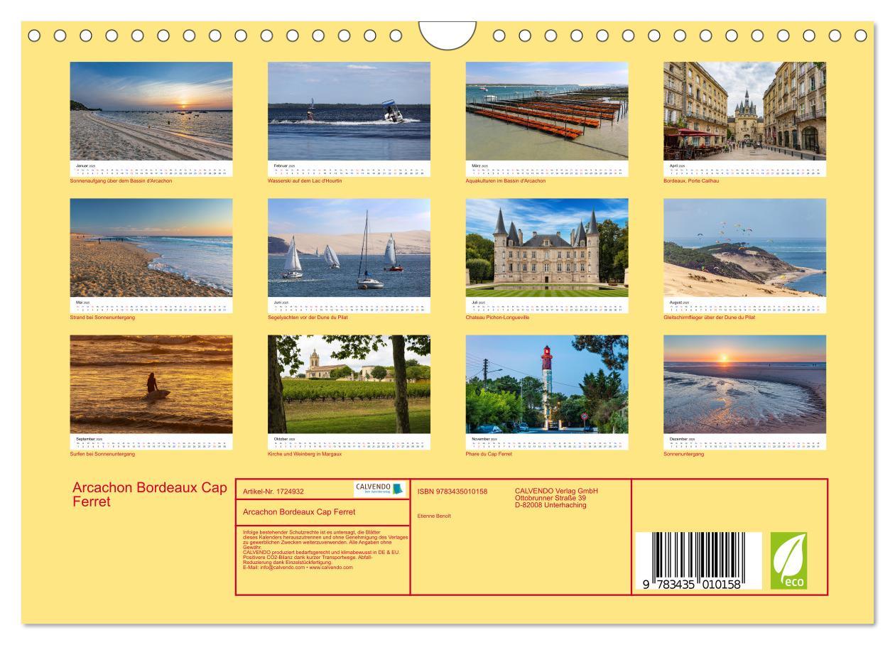 Bild: 9783435010158 | Arcachon Bordeaux Cap Ferret (Wandkalender 2025 DIN A4 quer),...