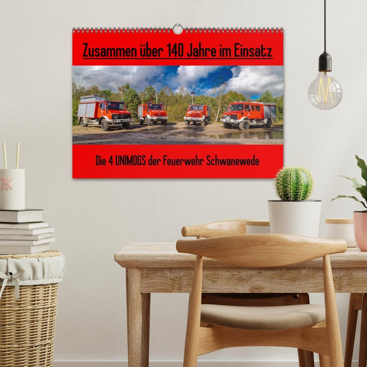 Bild: 9783383931604 | Die 4 UNIMOGS der Feuerwehr Schwanewede (Wandkalender 2025 DIN A3...