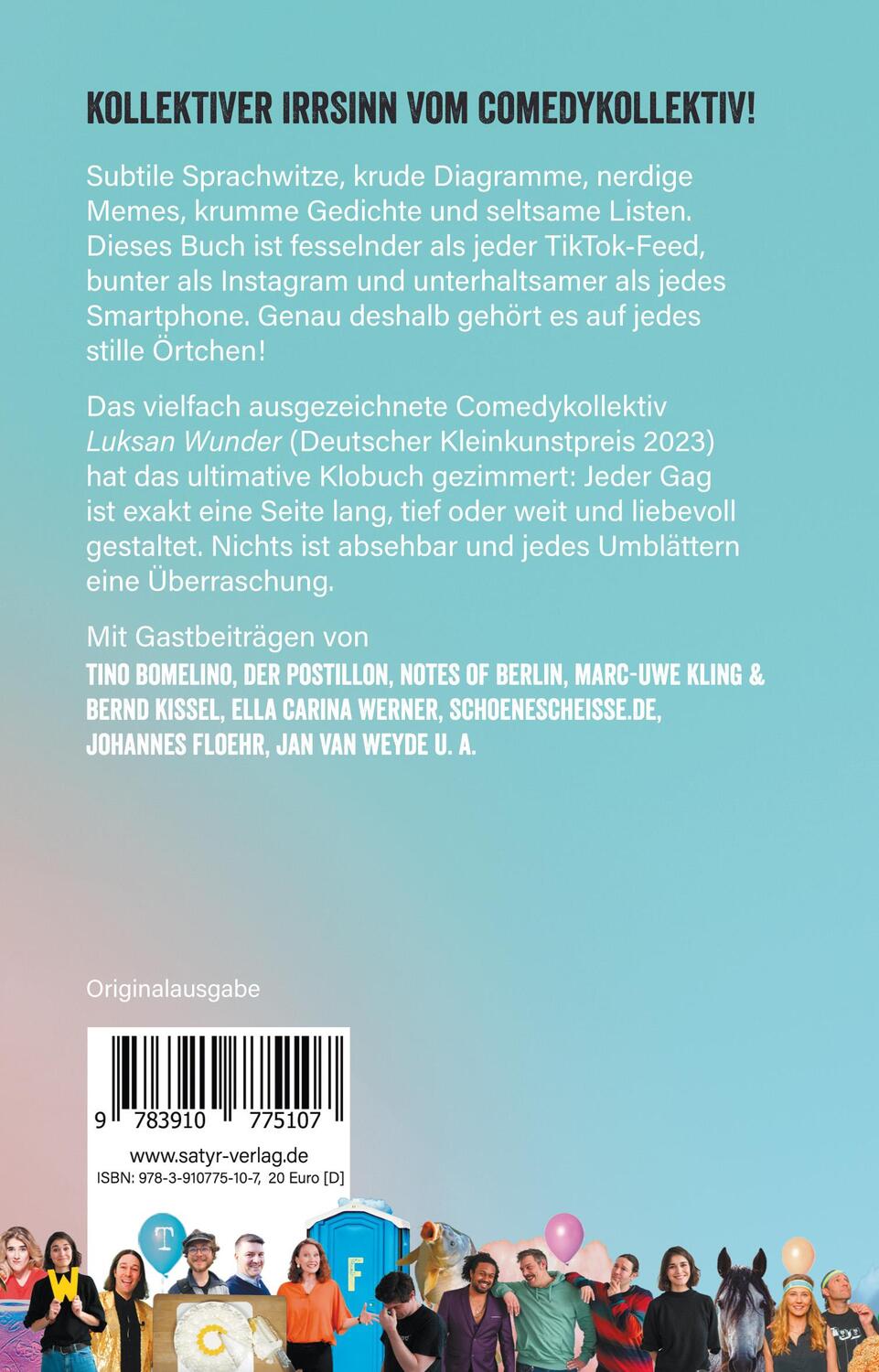 Rückseite: 9783910775107 | Das Luksan-Wunder-Klobuch | Luksan Wunder (u. a.) | Buch | 144 S.
