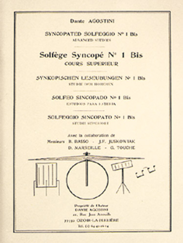 Cover: 9790707005095 | Solfege syncope vol.1Bis cours superieur synkopische Leseübungen