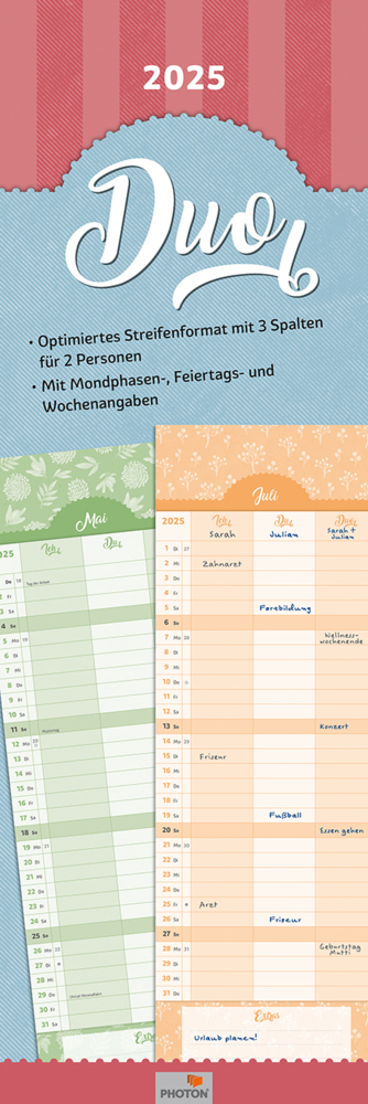 Cover: 9783911156073 | Planer "DUO" Kalender 2025 | PHOTON-Verlag | Kalender | Spiralbindung