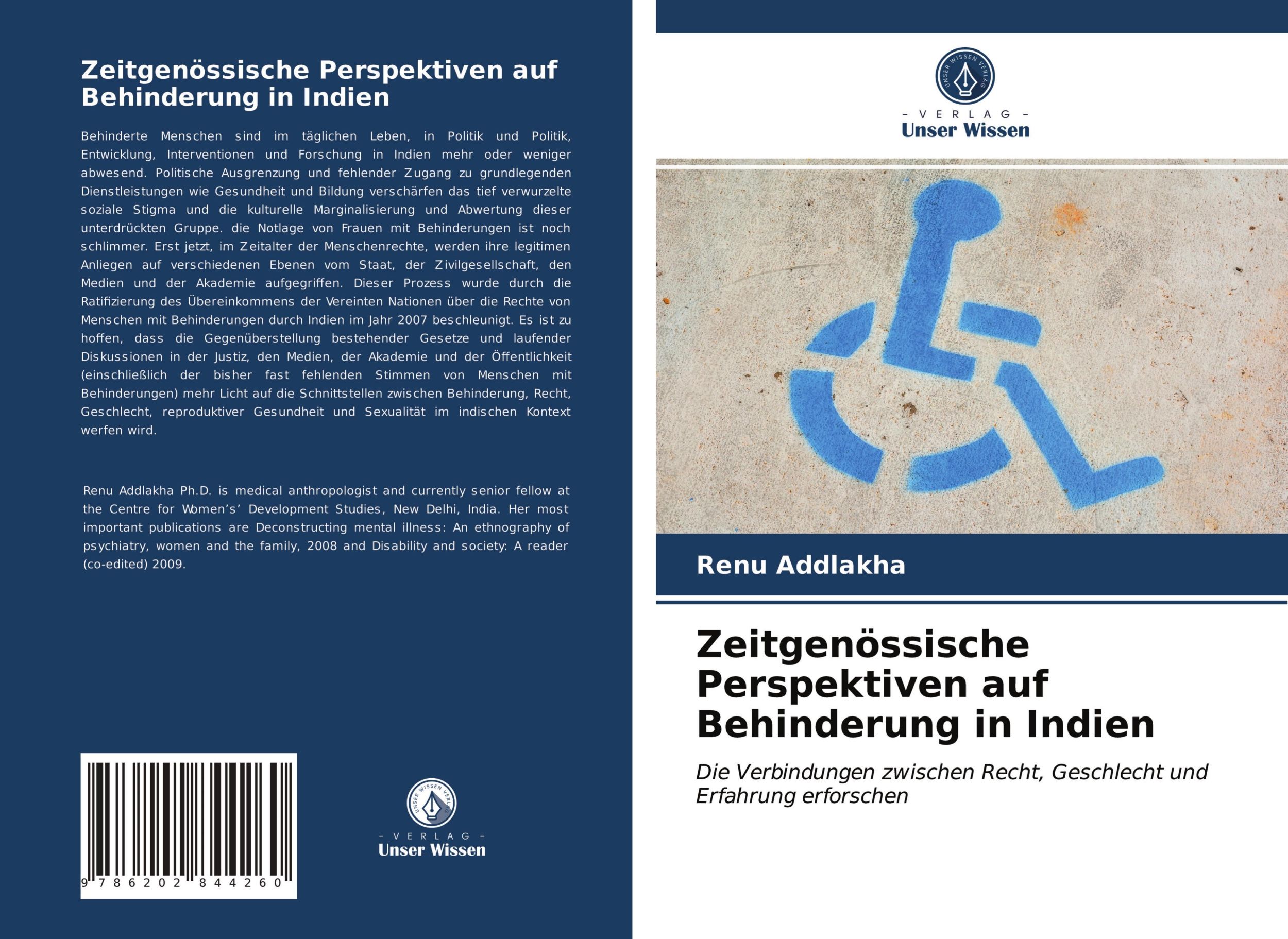 Cover: 9786202844260 | Zeitgenössische Perspektiven auf Behinderung in Indien | Renu Addlakha