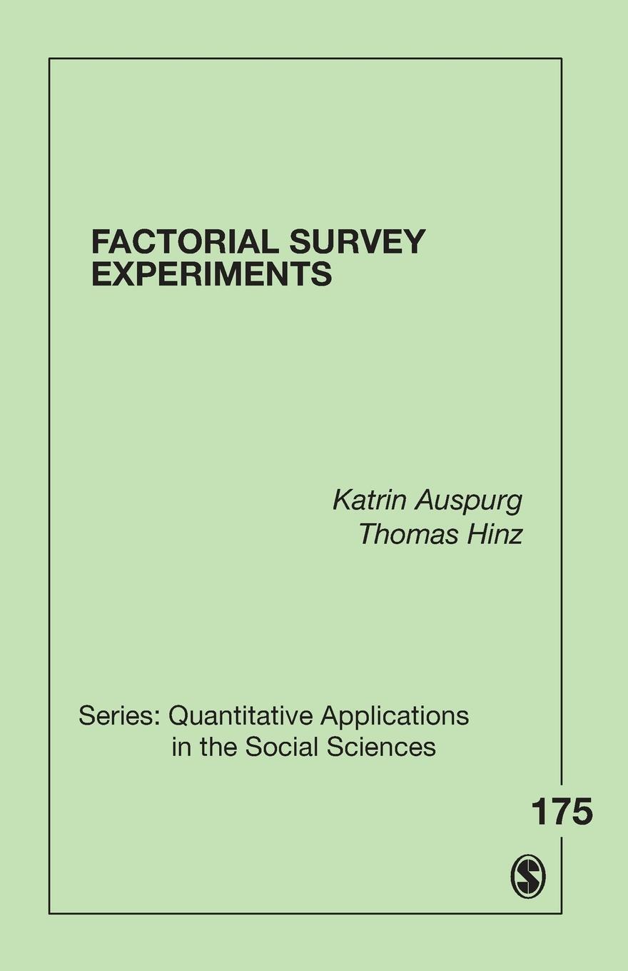 Cover: 9781452274188 | Factorial Survey Experiments | Katrin Auspurg (u. a.) | Taschenbuch