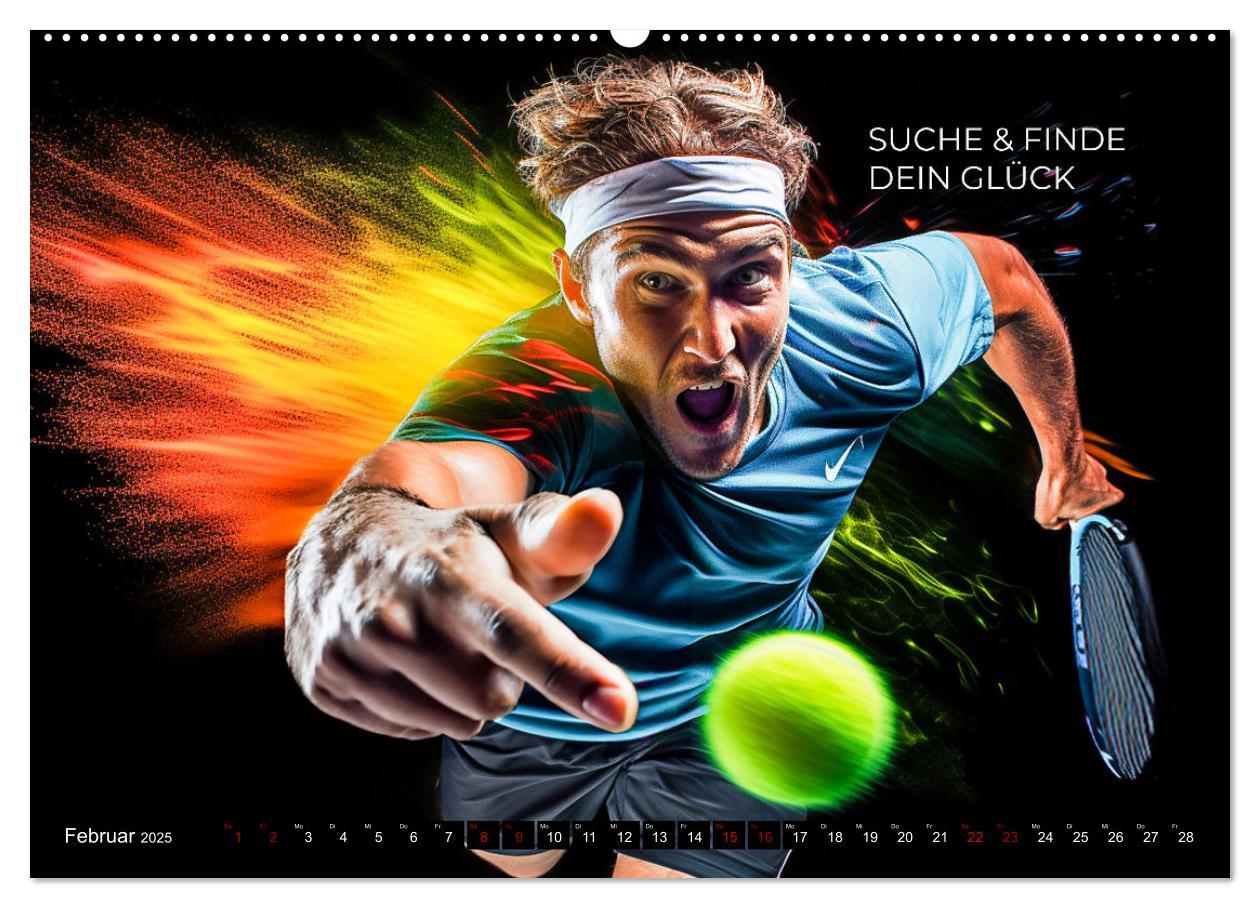 Bild: 9783383873850 | Tennis und Motivation (Wandkalender 2025 DIN A2 quer), CALVENDO...