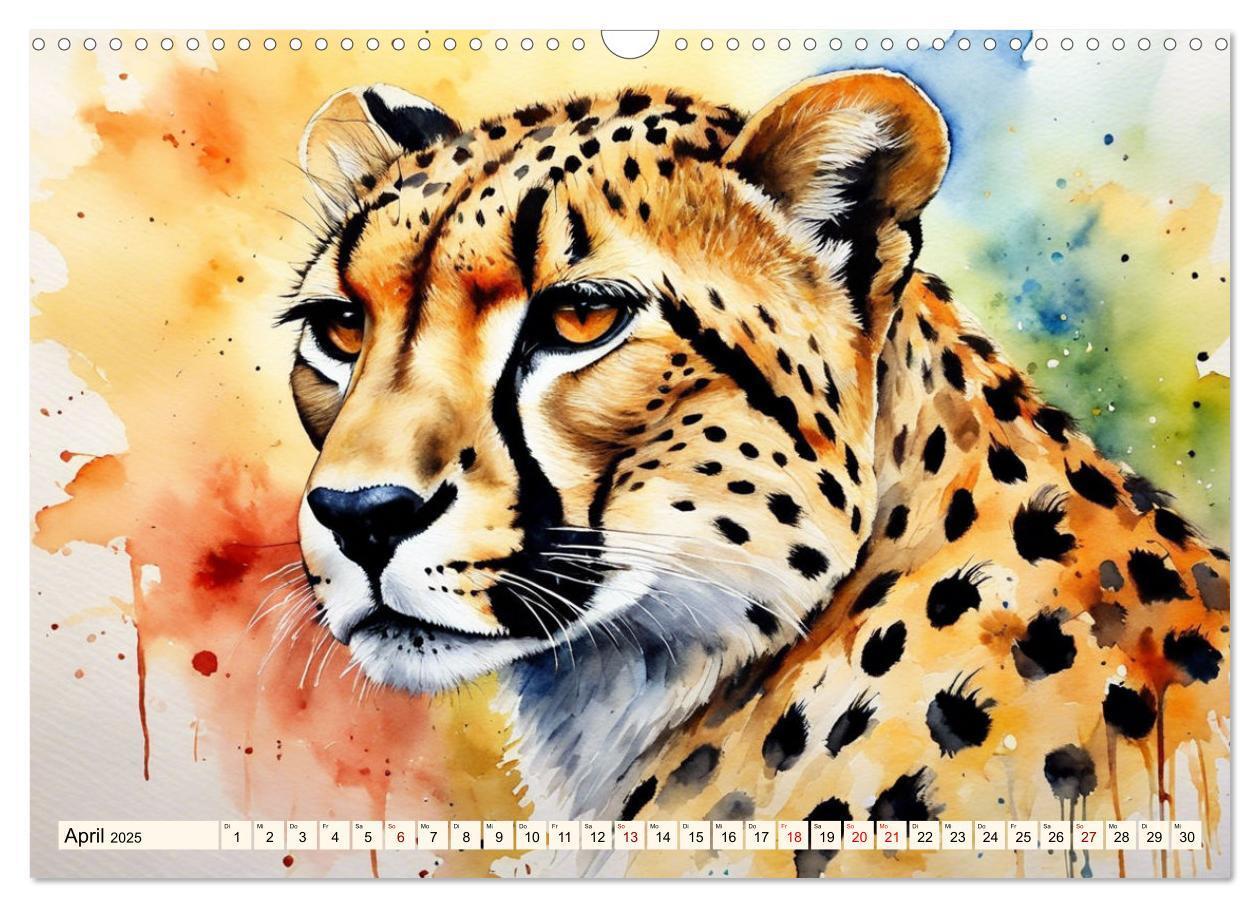 Bild: 9783383805820 | Zauberhafte Aquarelle von Afrikas Tierwelt (Wandkalender 2025 DIN...