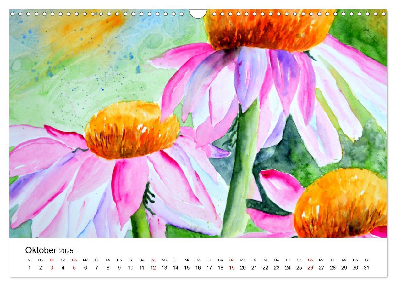 Bild: 9783383807473 | Blumen-Aquarelle (Wandkalender 2025 DIN A3 quer), CALVENDO...