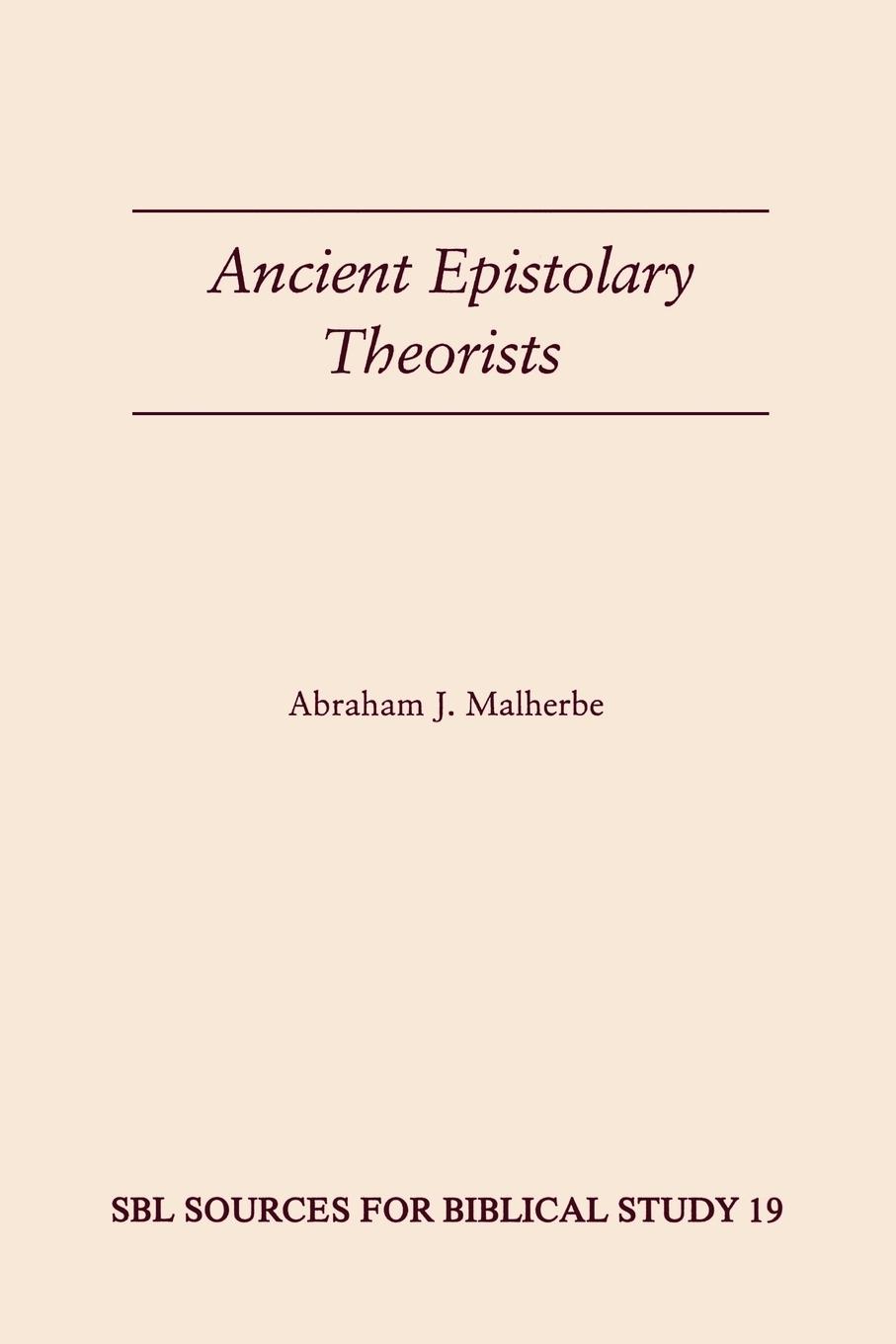 Cover: 9781555401368 | Ancient Epistolary Theorists | Abraham J. Malherbe | Taschenbuch