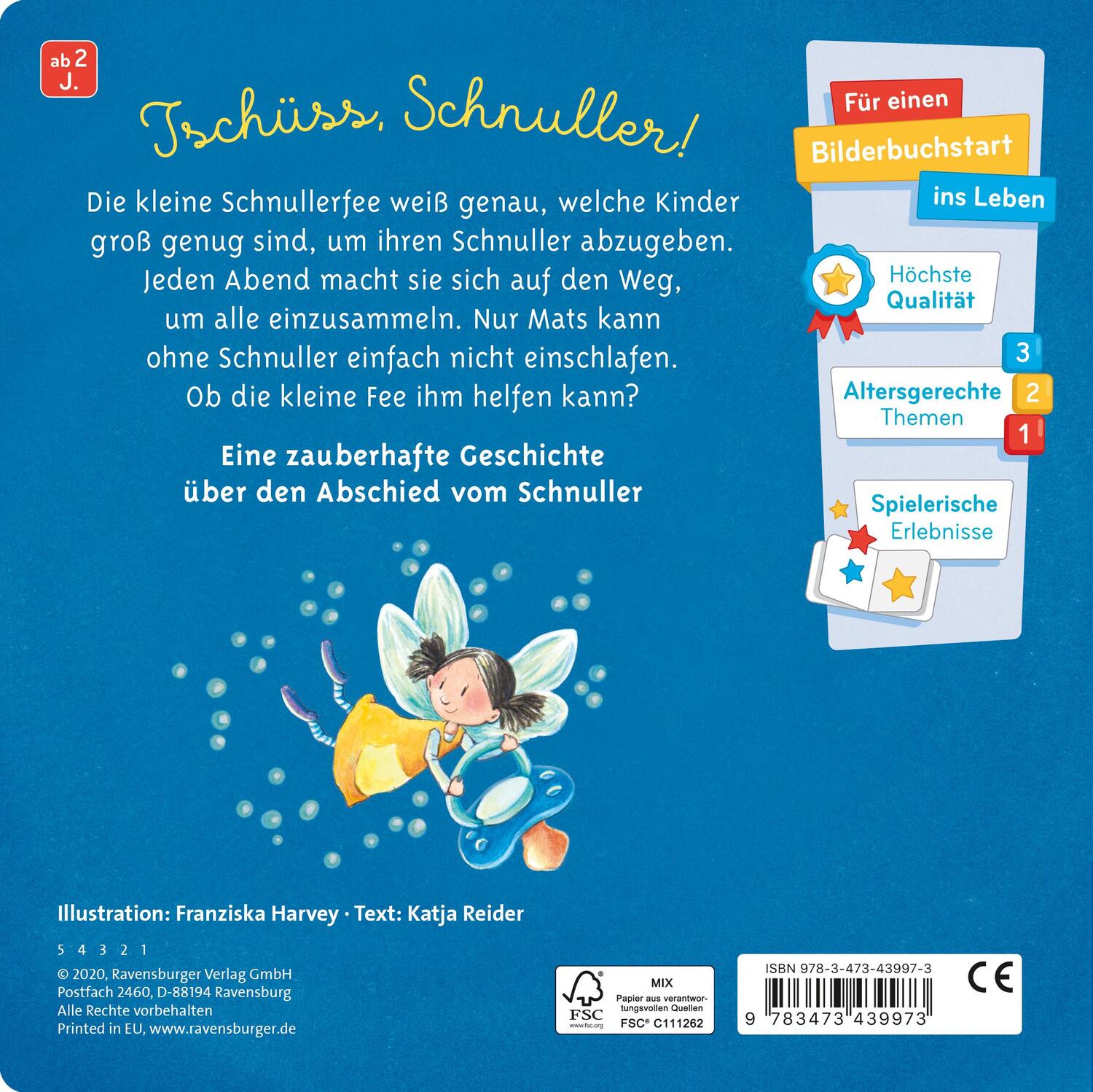 Rückseite: 9783473439973 | Hallo, kleine Schnullerfee! | Katja Reider | Buch | 16 S. | Deutsch