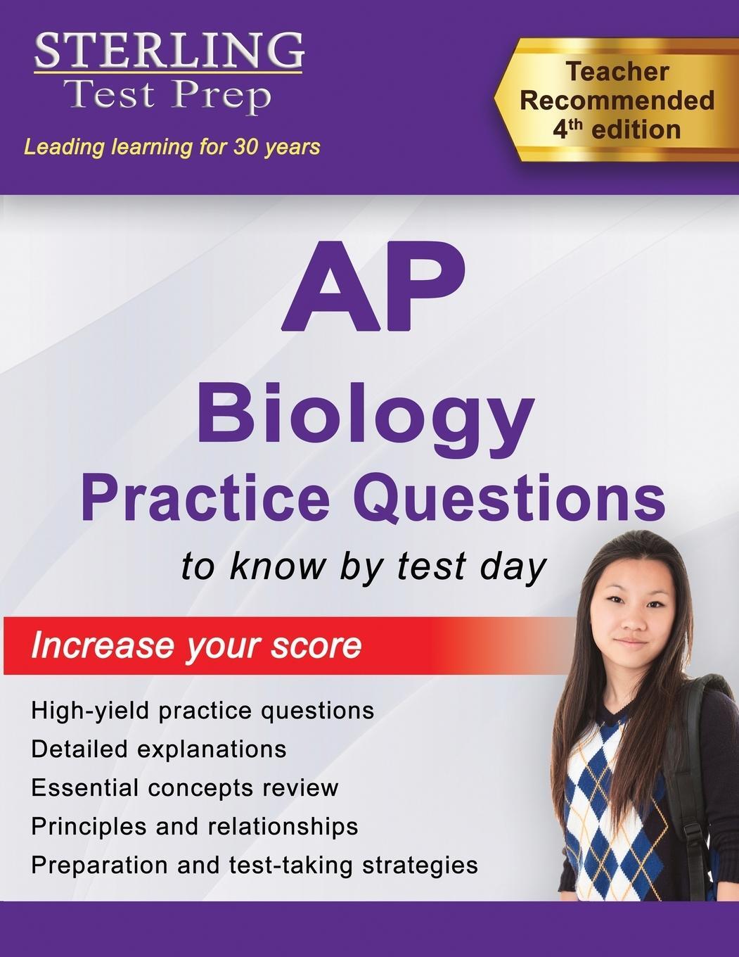 Cover: 9798885570350 | Sterling Test Prep AP Biology Practice Questions | Sterling Test Prep