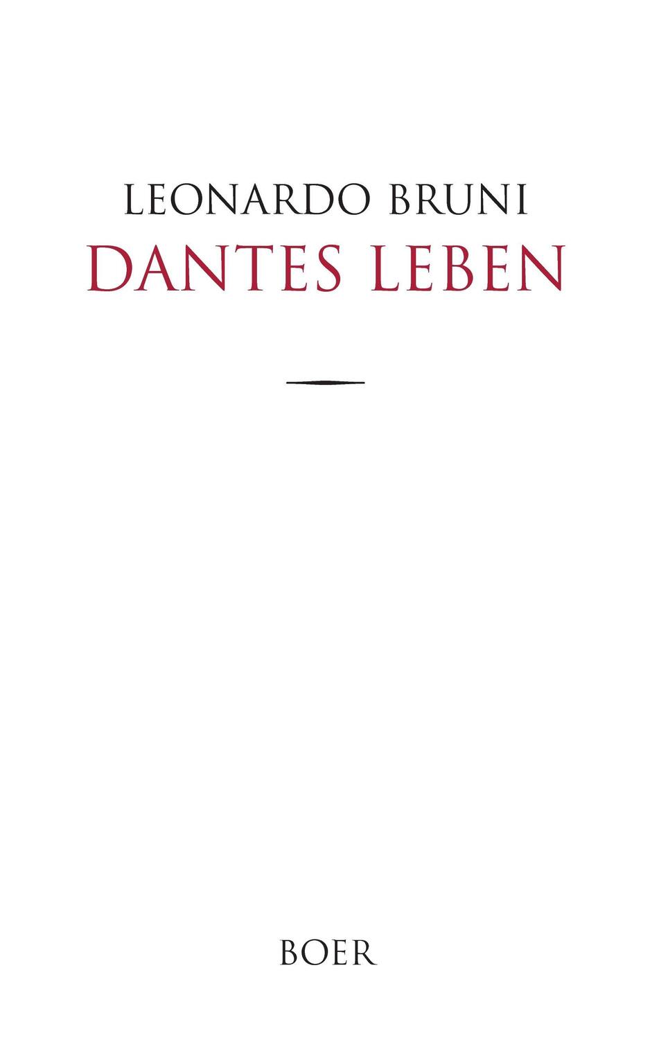 Cover: 9783946619048 | Dantes Leben | Italienisch - Deutsch | Leonardo Bruni | Buch | 64 S.