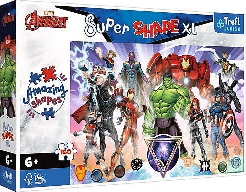 Cover: 5900511500233 | Junior Super Shape XL Puzzle 160 Teile - Marvel Avengers | Spiel