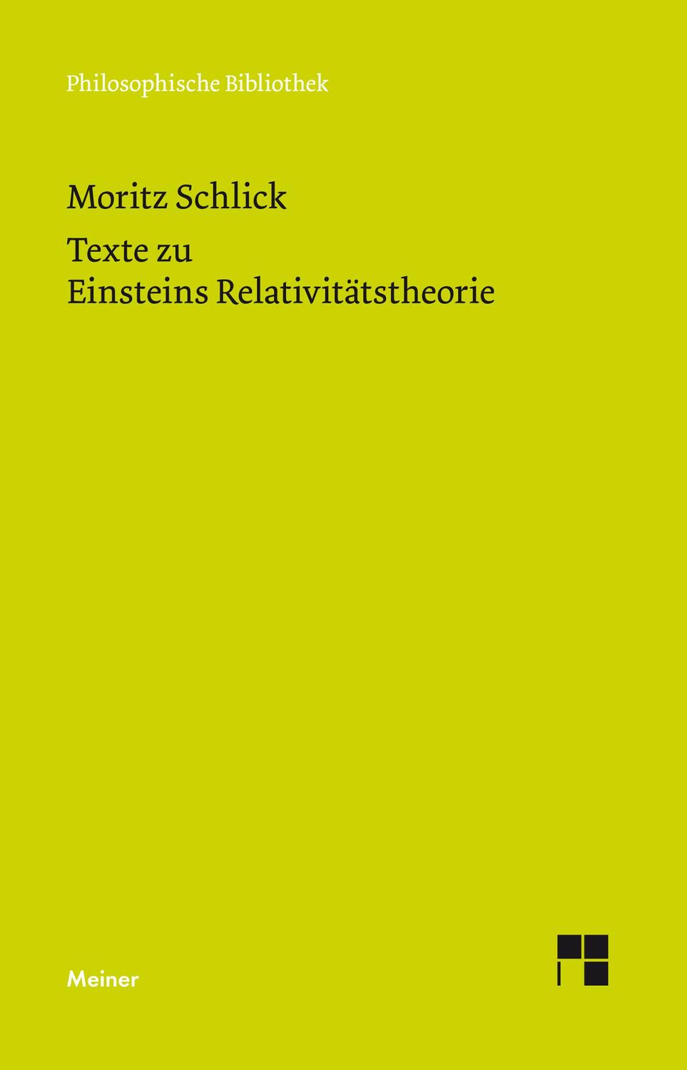Cover: 9783787337422 | Texte zu Einsteins Relativitätstheorie | Moritz Schlick | Taschenbuch