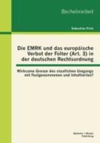 Cover: 9783955493608 | Die EMRK und das europäische Verbot der Folter (Art. 3) in der...