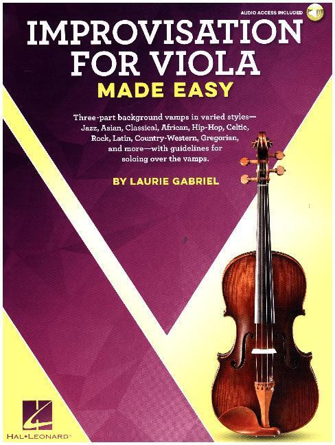 Cover: 888680696115 | Improvisation Made Easy Viola | Laurie Gabriel | Buch + Online-Audio