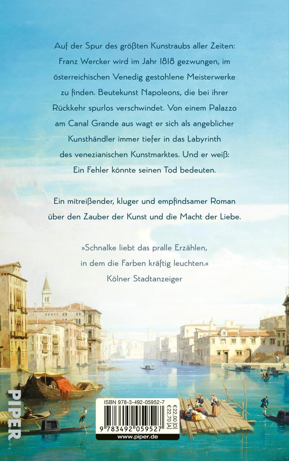 Rückseite: 9783492059527 | Die Fälscherin von Venedig | Roman | Christian Schnalke | Buch | 2021
