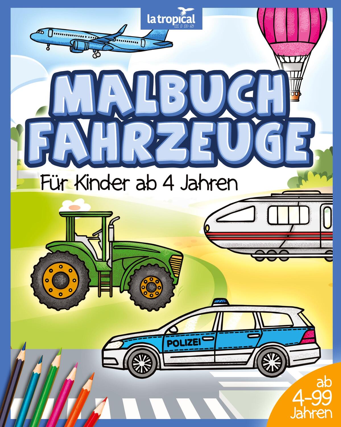 Cover: 9783969080368 | Malbuch Fahrzeuge für Kinder ab 4 Jahren | David Ludwig | Taschenbuch