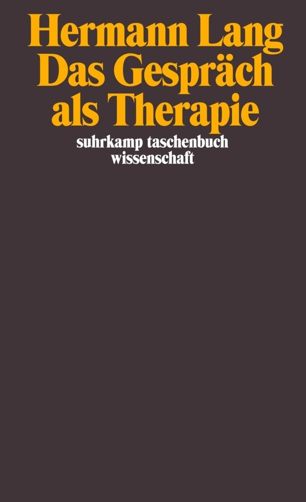 Cover: 9783518288931 | Das Gespräch als Therapie | Hermann Lang | Taschenbuch | Suhrkamp