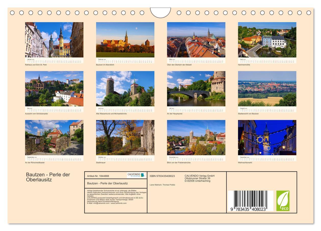 Bild: 9783435408023 | Bautzen - Perle der Oberlausitz (Wandkalender 2025 DIN A4 quer),...