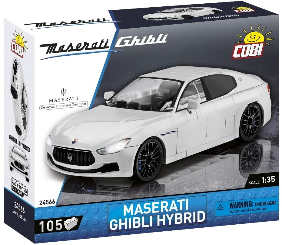 Cover: 5902251245665 | COBI 24566 - Maserati Ghibli Hybrid, Weiß, Luxus-Sportwagen, 105...