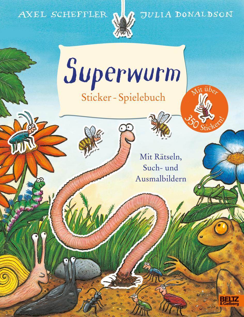 Cover: 9783407757548 | Superwurm. Sticker-Spielebuch | Axel Scheffler (u. a.) | Taschenbuch