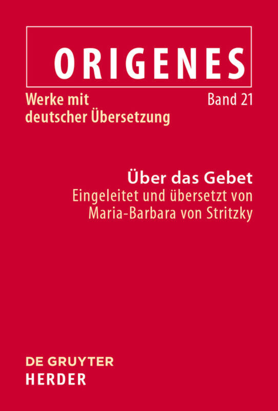 Cover: 9783110375121 | Über das Gebet | Maria-Barbara von Stritzky | Buch | 350 S. | Deutsch