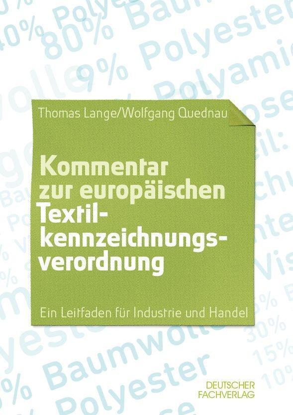 Cover: 9783866412781 | Kommentar zur europäischen Textilkennzeichnungsverordnung | Lange