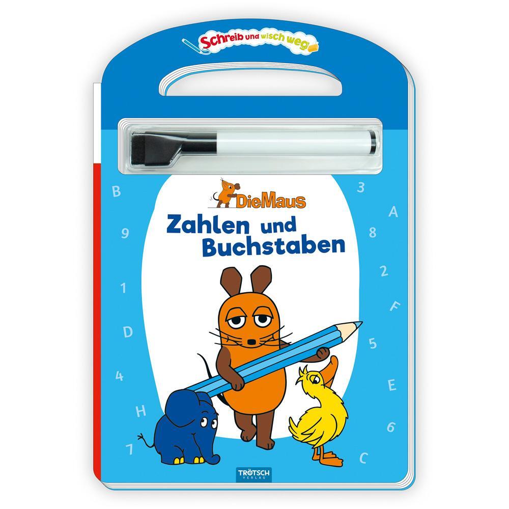 Cover: 9783965523357 | Trötsch Die Maus Schreib und wisch weg Pappenbuch Zahlen und...
