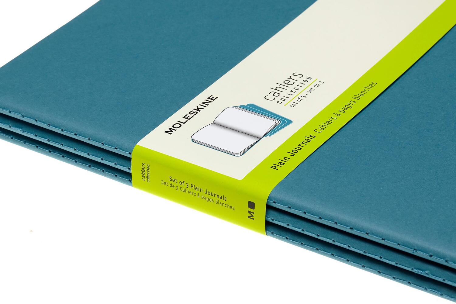 Bild: 8058647629636 | Moleskine Cahier XL, 3er Set, Blanko, Lebhaftes Blau | Notizbuch