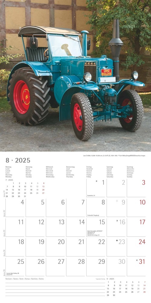 Bild: 4251732343170 | Traktoren Classics 2025 - Broschürenkalender 30x30 cm (30x60...