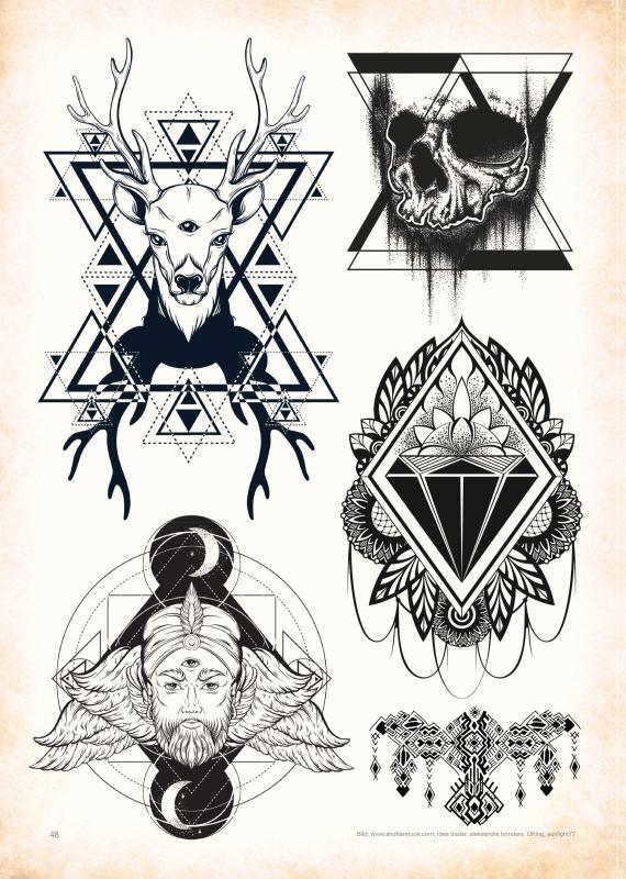 Bild: 9783946386605 | Geometric Sketchbook - Professional Style | Tattoo-Vorlagen | Buch