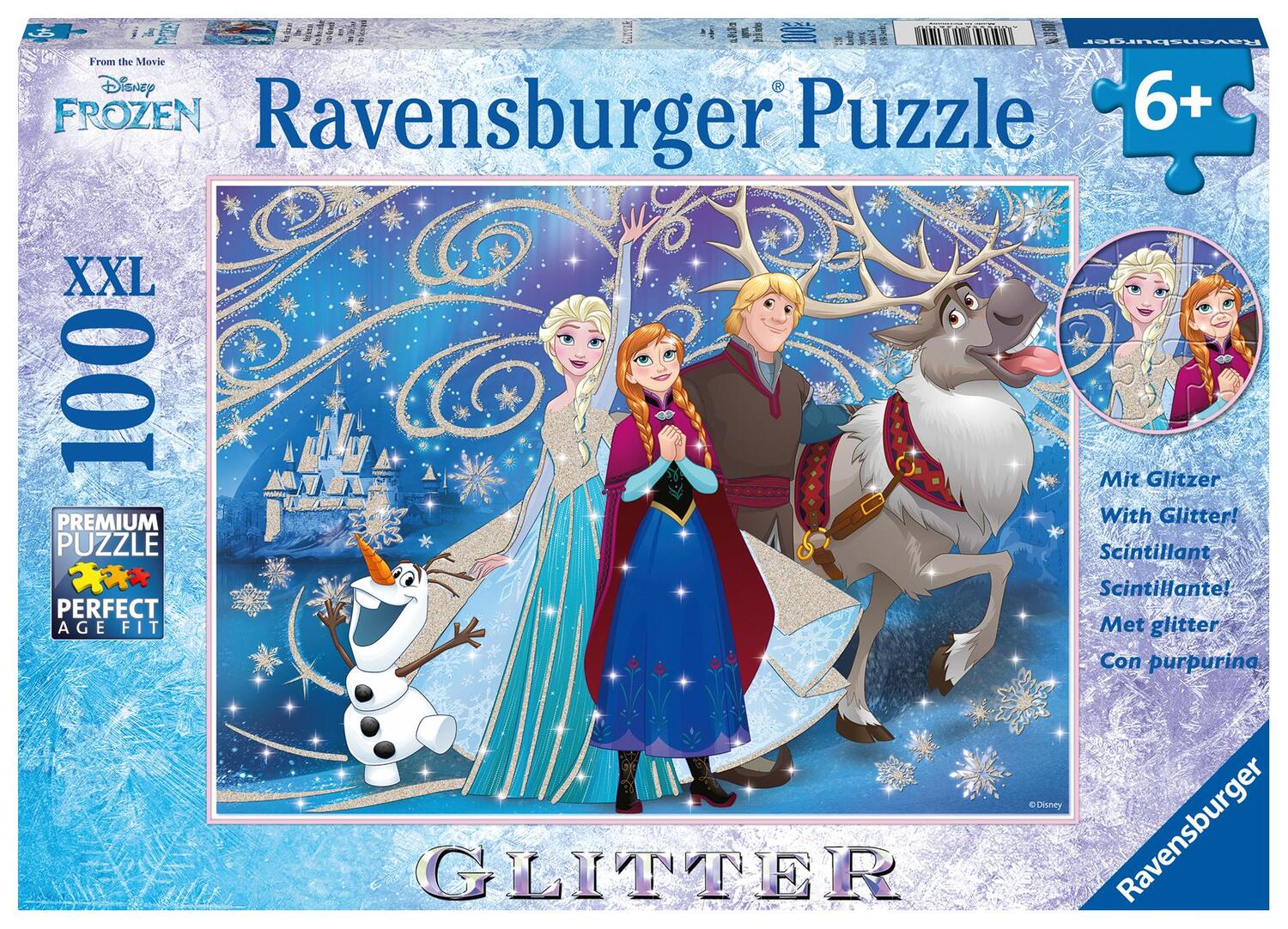 Cover: 4005556136100 | Disney Frozen: Glitzernder Schnee. Glitter Puzzle 100 Teile XLL | 2016
