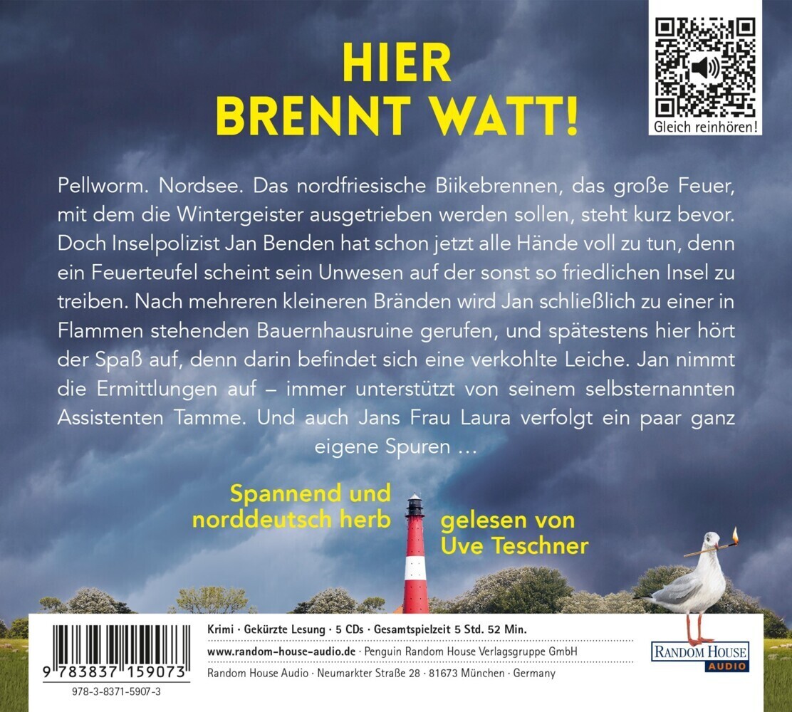 Bild: 9783837159073 | Wattenmeerfeuer, 5 Audio-CD | Ein Pellworm-Krimi | Katja Lund (u. a.)