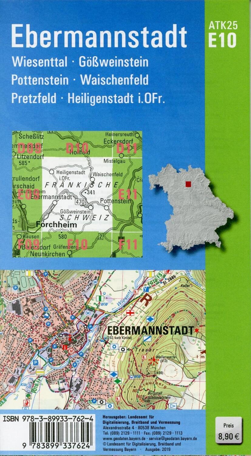 Bild: 9783899337624 | Ebermannstadt 1 : 25 000 | Taschenbuch | Deutsch | 2019 | LDBV Bayern