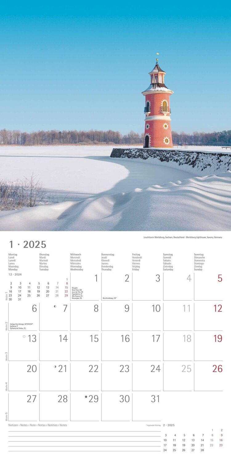 Bild: 4251732343071 | Leuchttürme 2025 - Broschürenkalender 30x30 cm (30x60 geöffnet) -...