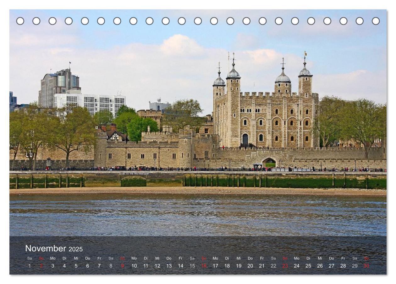 Bild: 9783435592395 | London (Tischkalender 2025 DIN A5 quer), CALVENDO Monatskalender